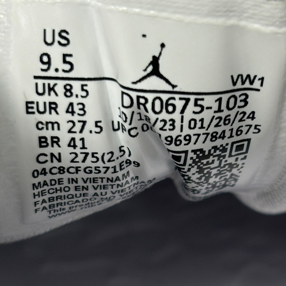 Nike Jordan Gen Zion 3 Men's Basketball Shoes DR0675-103 White Size 9.5 - Picture 6 of 7